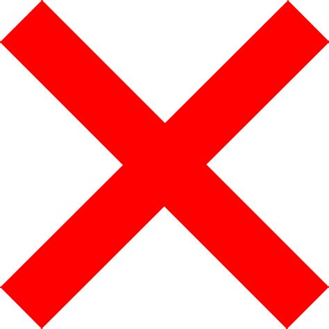 x red symbol